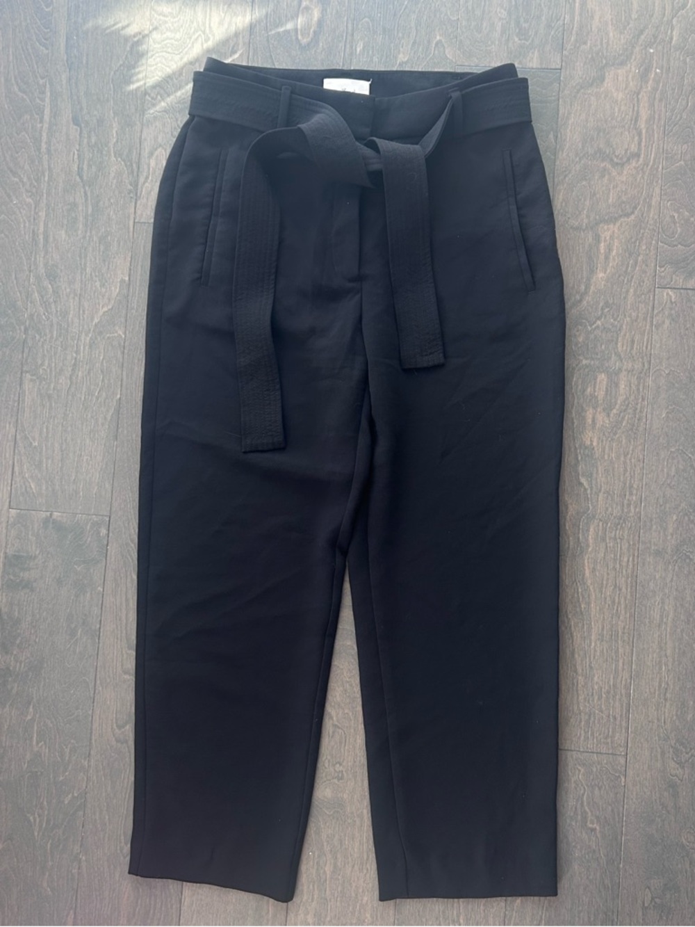 Wilfred Black Tie Front-Zip Tailored Trousers Black Size 10